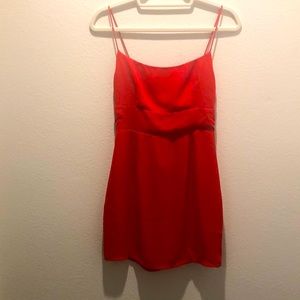 New with tags,Super down Red cocktail dress, size S,